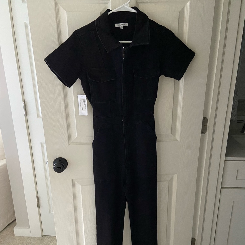 NWT Womens Good American Fit For Success Black Jumpsuit 0